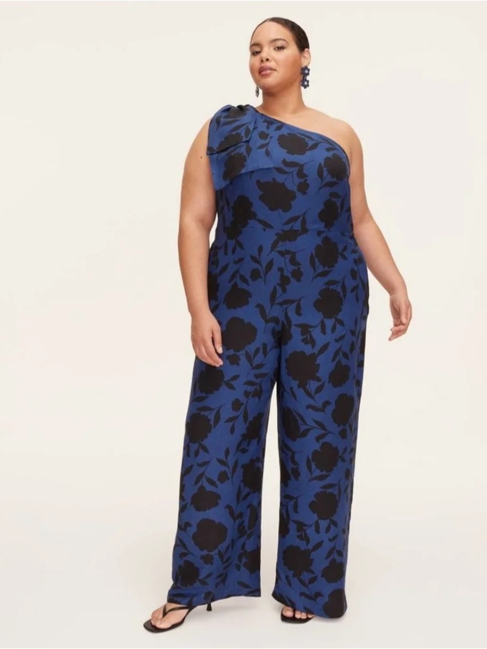 Kate Spade x Target NWT Linen Blend Floral One Shoulder Jumpsuit Size 17
